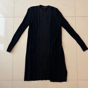 White House Black Market Black Open-Knit Cardigan